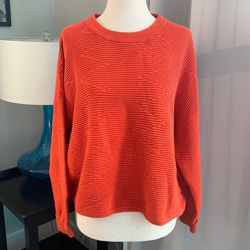 Sz L drop shoulder crew neck crop sweater H&M Divided